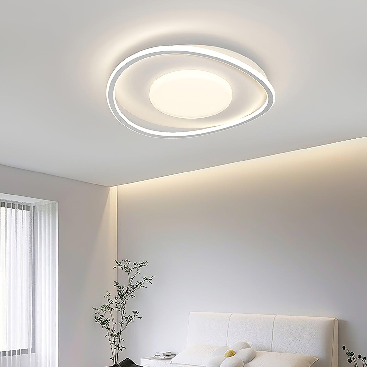 Scandinavian Style Minimalist Geometric LED Flush Mount Ceiling Light for Modern Home Decor