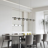 modern-linear-led-island-chandelier-with-conical-glass-shades-and-acrylic-lens-for-dining-room