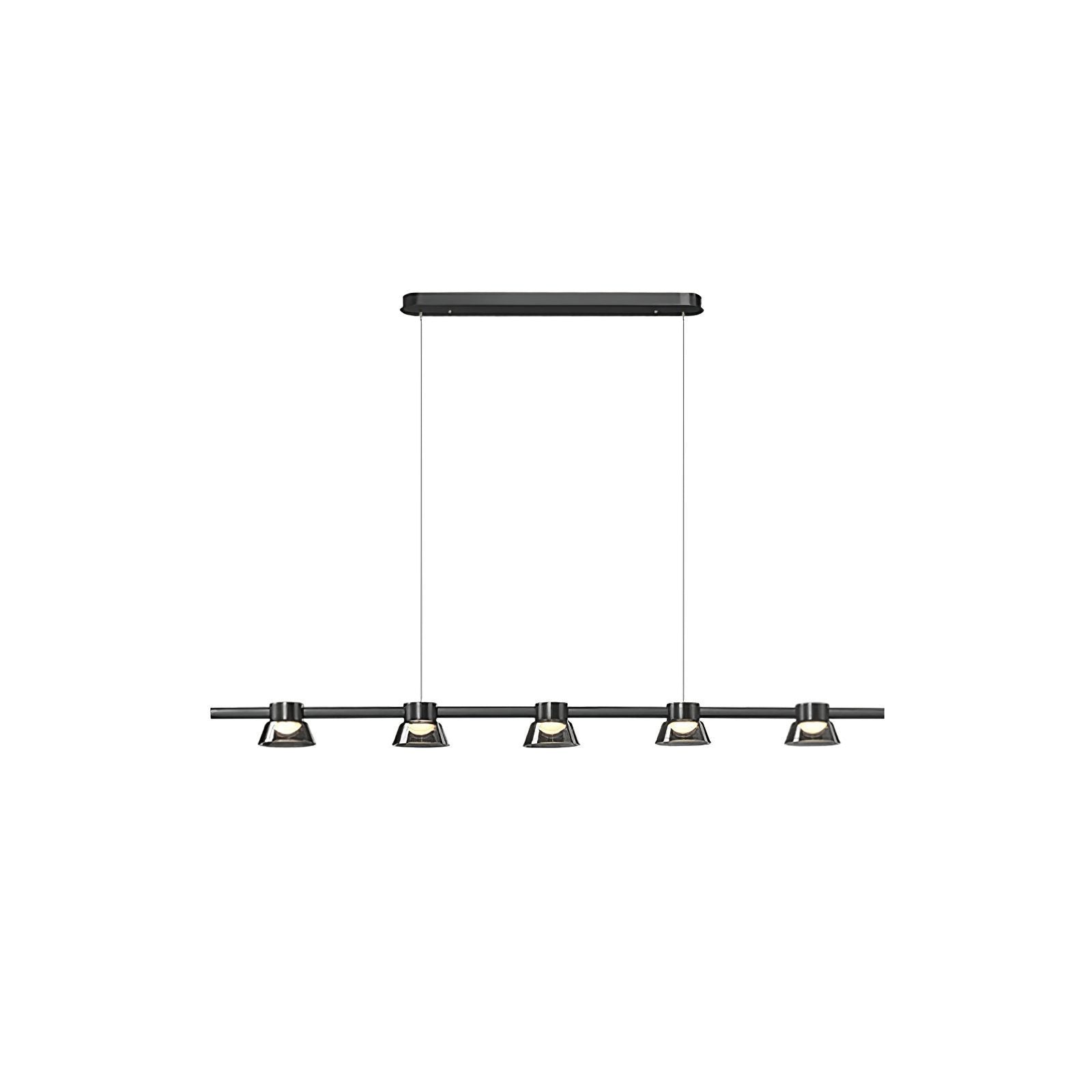 modern-linear-led-island-chandelier-with-conical-glass-shades-and-acrylic-lens-for-dining-room