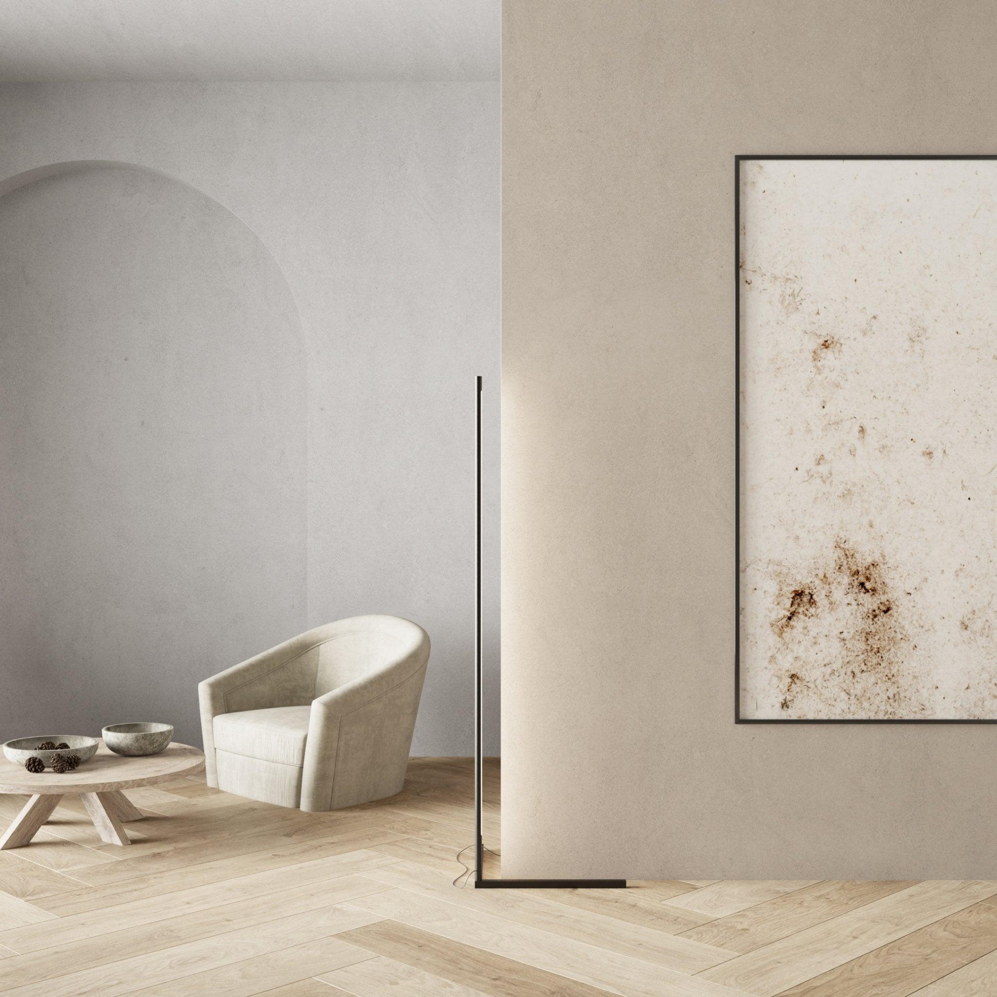 Minimalist Modern LED Floor Lamp Vertical Uplight for Contemporary Living Spaces