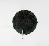 Mid Century Modern Minos Table Lamp with Green Terrazzo Base and Dark Green Plush Shade