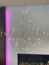 Mira Modern Crystal Flush Mount Ceiling Chandelier Luxury LED Starry Sky Light