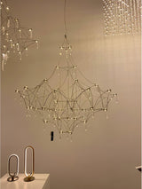 Mira Modern Crystal Flush Mount Ceiling Chandelier Luxury LED Starry Sky Light