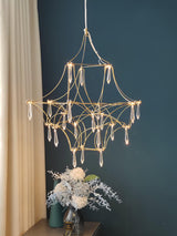 Mira Modern Crystal Flush Mount Ceiling Chandelier Luxury LED Starry Sky Light