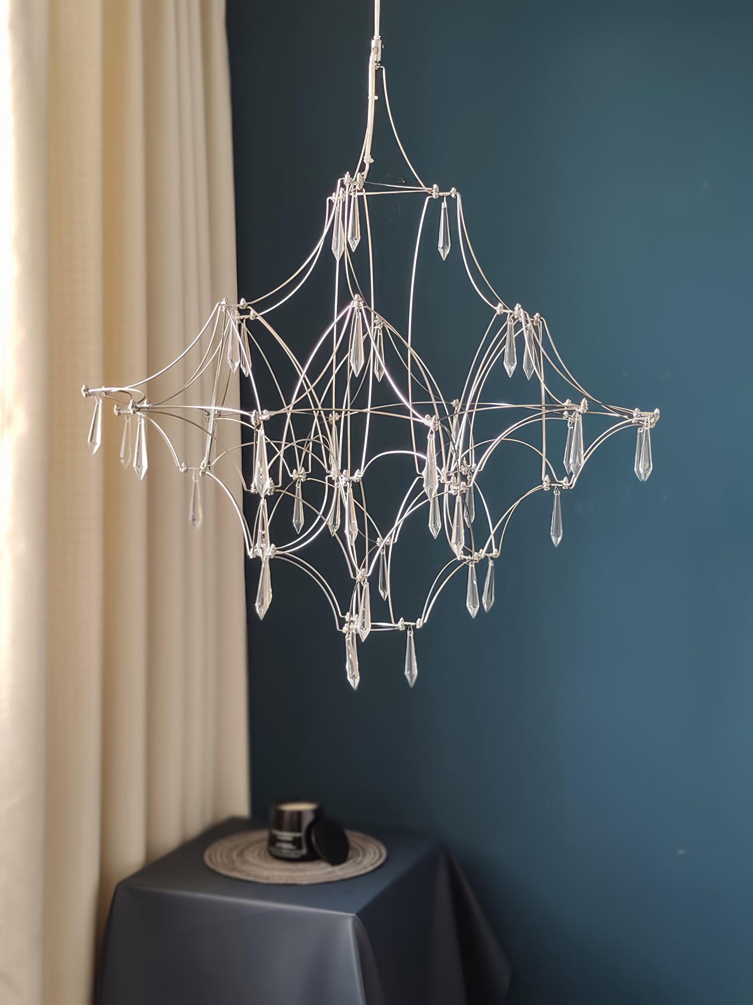 Mira Modern Crystal Flush Mount Ceiling Chandelier Luxury LED Starry Sky Light