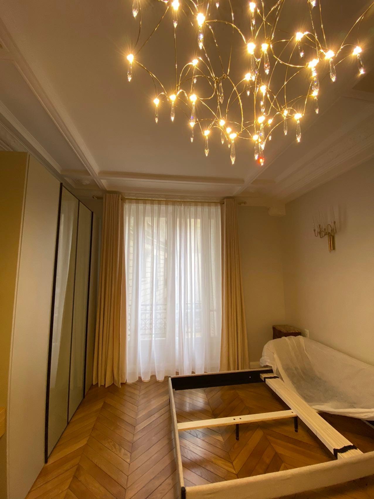 Mira Modern Crystal Flush Mount Ceiling Chandelier Luxury LED Starry Sky Light
