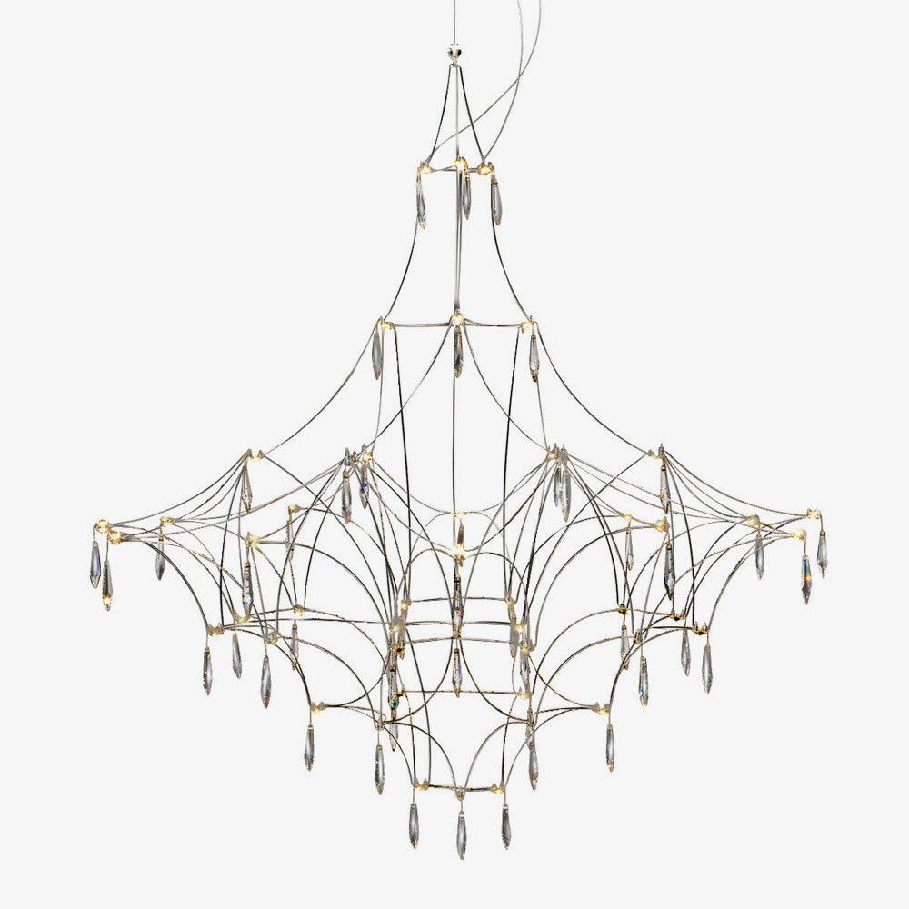 Mira Modern Crystal Flush Mount Ceiling Chandelier Luxury LED Starry Sky Light