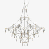 Mira Modern Crystal Flush Mount Ceiling Chandelier Luxury LED Starry Sky Light