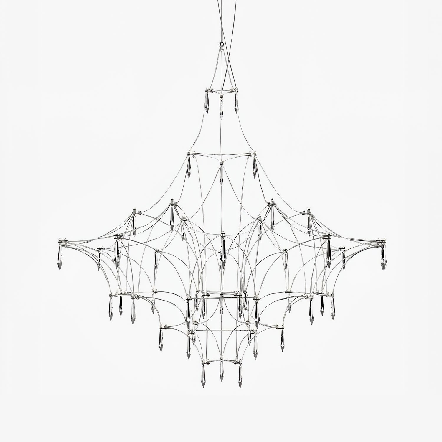 Mira Modern Crystal Flush Mount Ceiling Chandelier Luxury LED Starry Sky Light