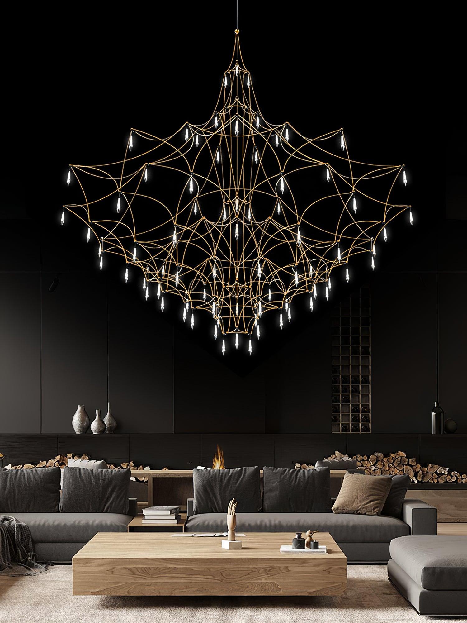 Mira Modern Crystal Flush Mount Ceiling Chandelier Luxury LED Starry Sky Light