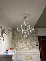 Mira Modern Crystal Flush Mount Ceiling Chandelier Luxury LED Starry Sky Light