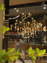 Mira Modern Crystal Flush Mount Ceiling Chandelier Luxury LED Starry Sky Light