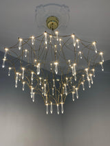 Mira Modern Crystal Flush Mount Ceiling Chandelier Luxury LED Starry Sky Light
