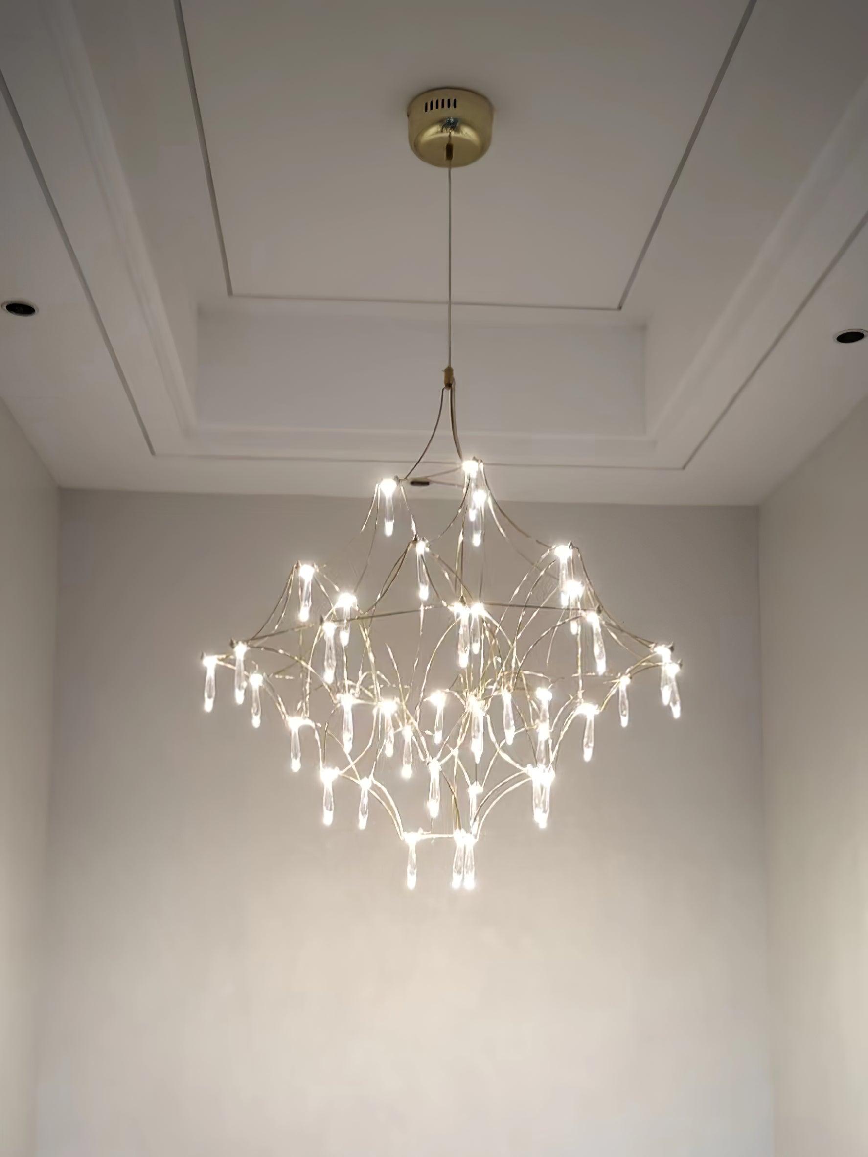 Mira Modern Crystal Flush Mount Ceiling Chandelier Luxury LED Starry Sky Light
