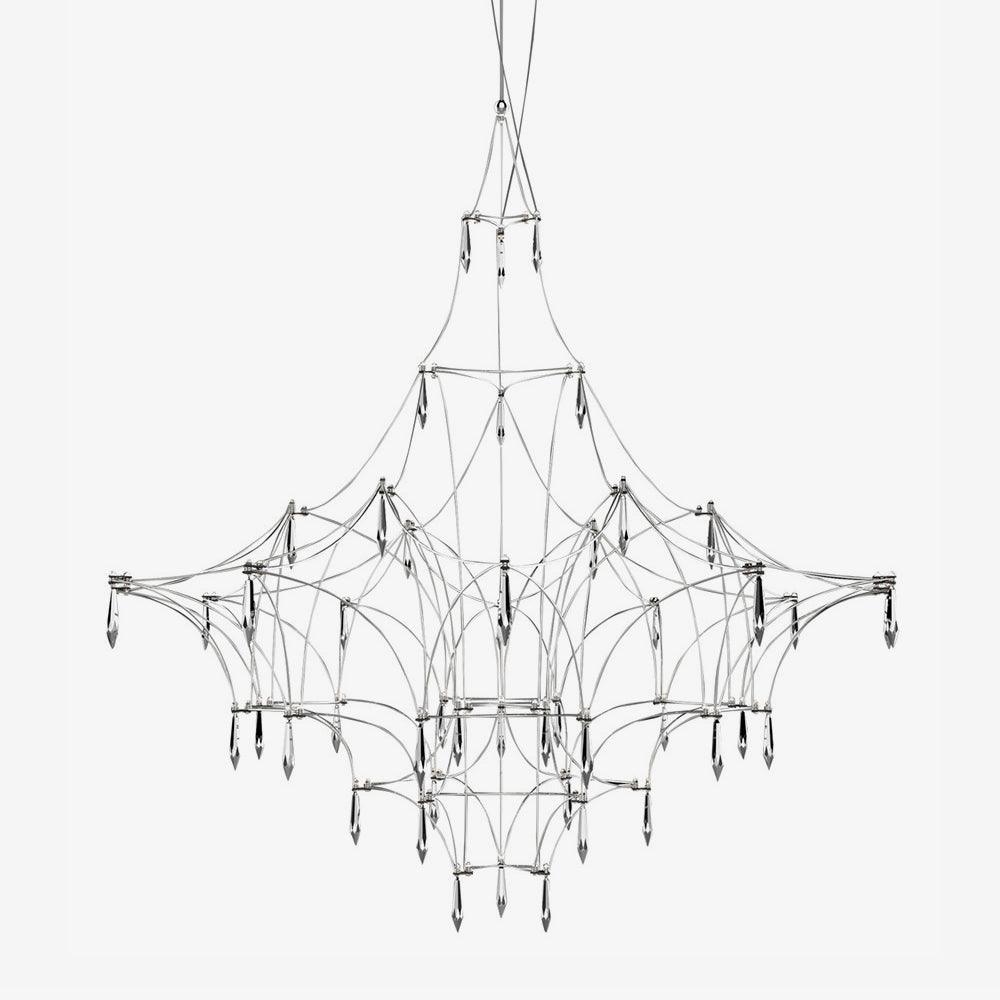 Mira Modern Crystal Flush Mount Ceiling Chandelier Luxury LED Starry Sky Light