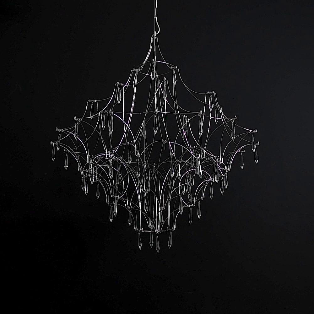 Mira Modern Crystal Flush Mount Ceiling Chandelier Luxury LED Starry Sky Light