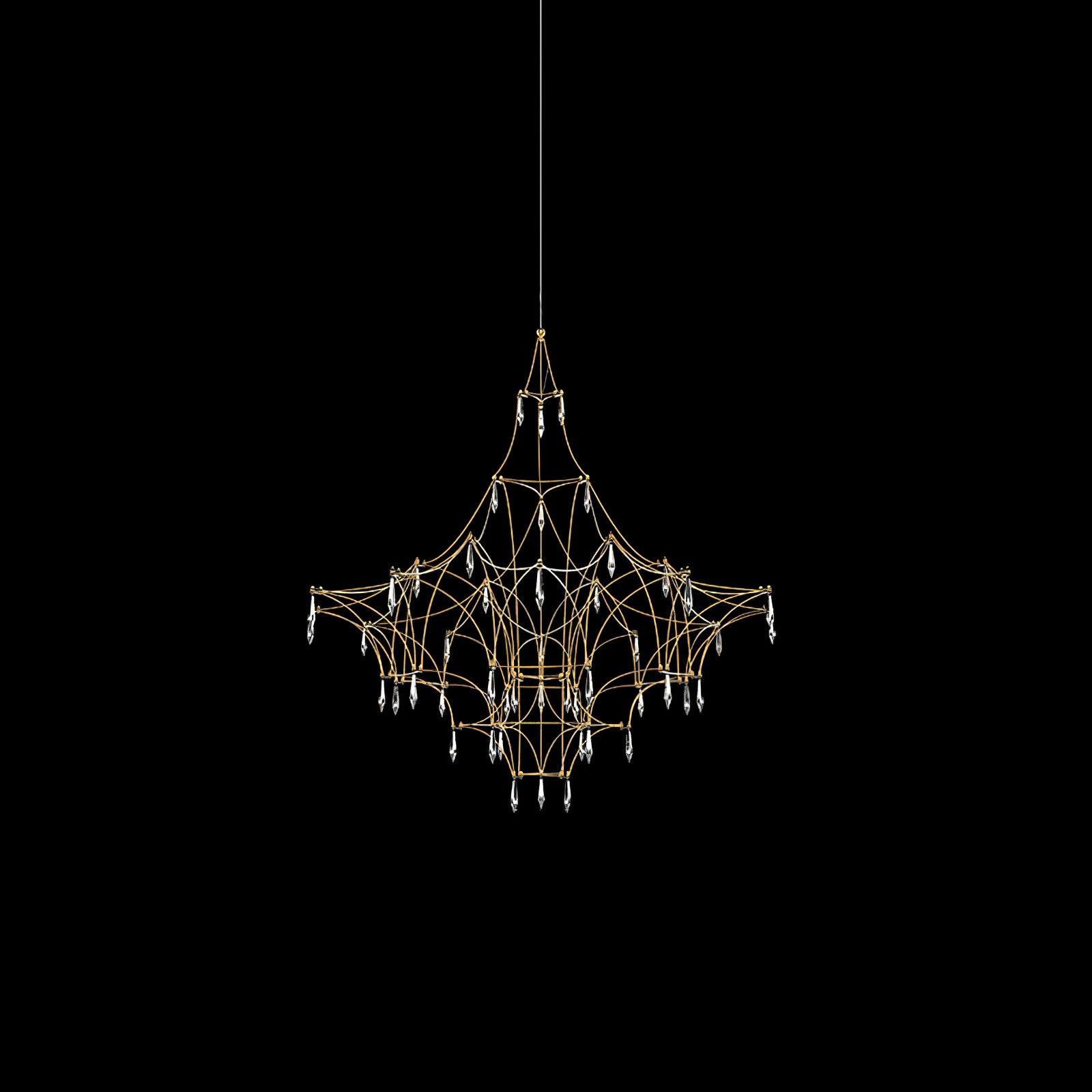 Mira Modern Crystal Flush Mount Ceiling Chandelier Luxury LED Starry Sky Light