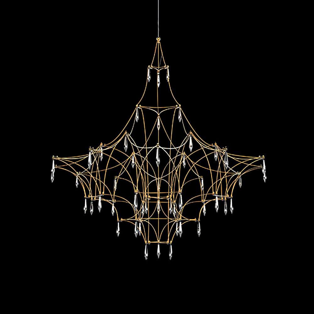 Mira Modern Crystal Flush Mount Ceiling Chandelier Luxury LED Starry Sky Light