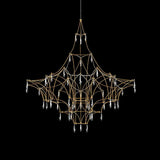Mira Modern Crystal Flush Mount Ceiling Chandelier Luxury LED Starry Sky Light