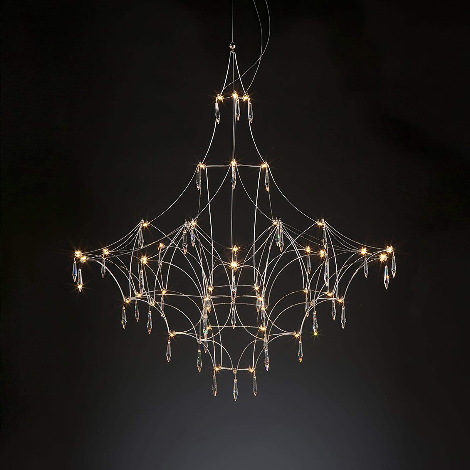 Mira Modern Crystal Flush Mount Ceiling Chandelier Luxury LED Starry Sky Light