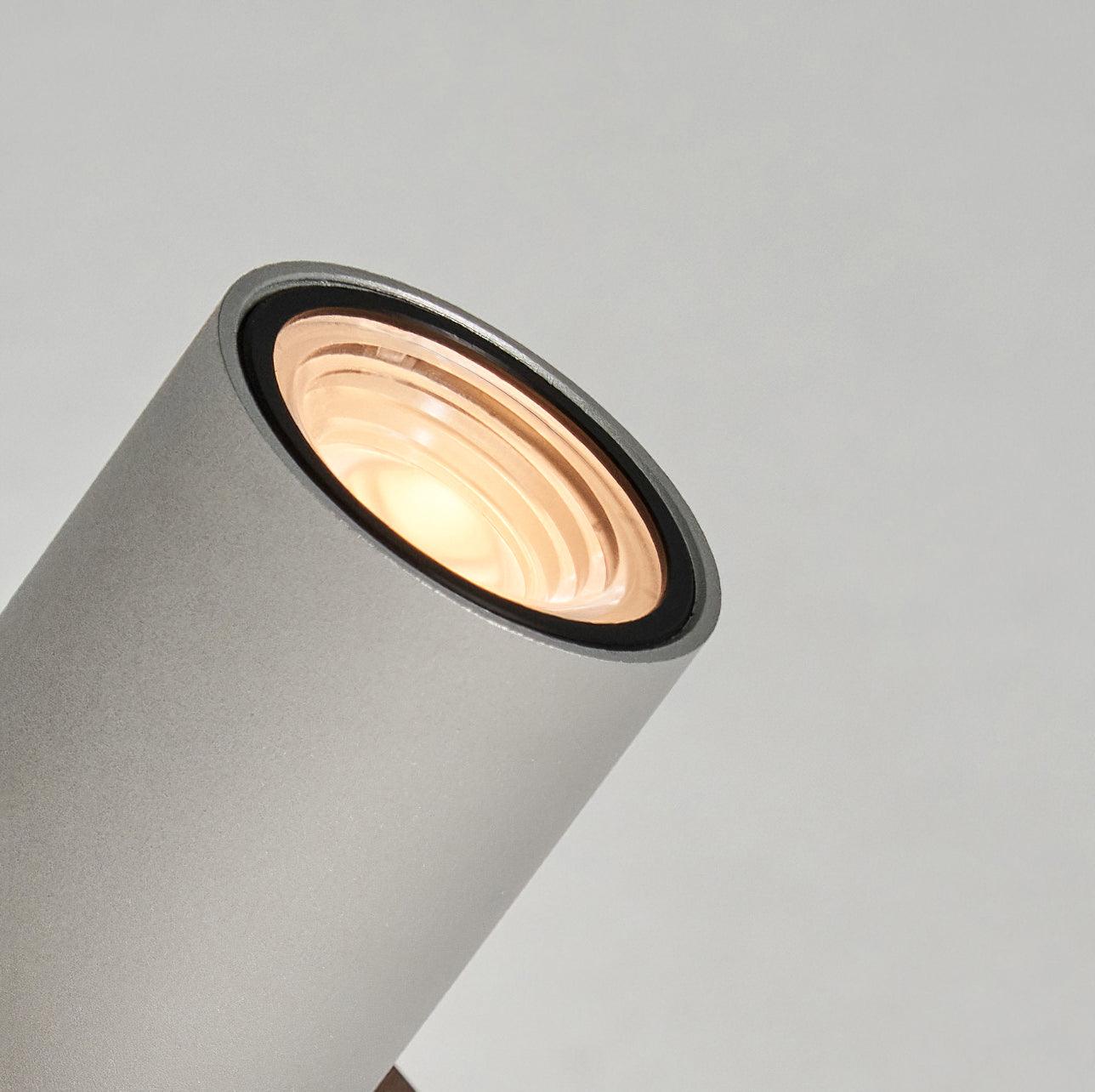 Mist LED Glass Table Lamp Amber Shade Metal Base Bedside Reading Light