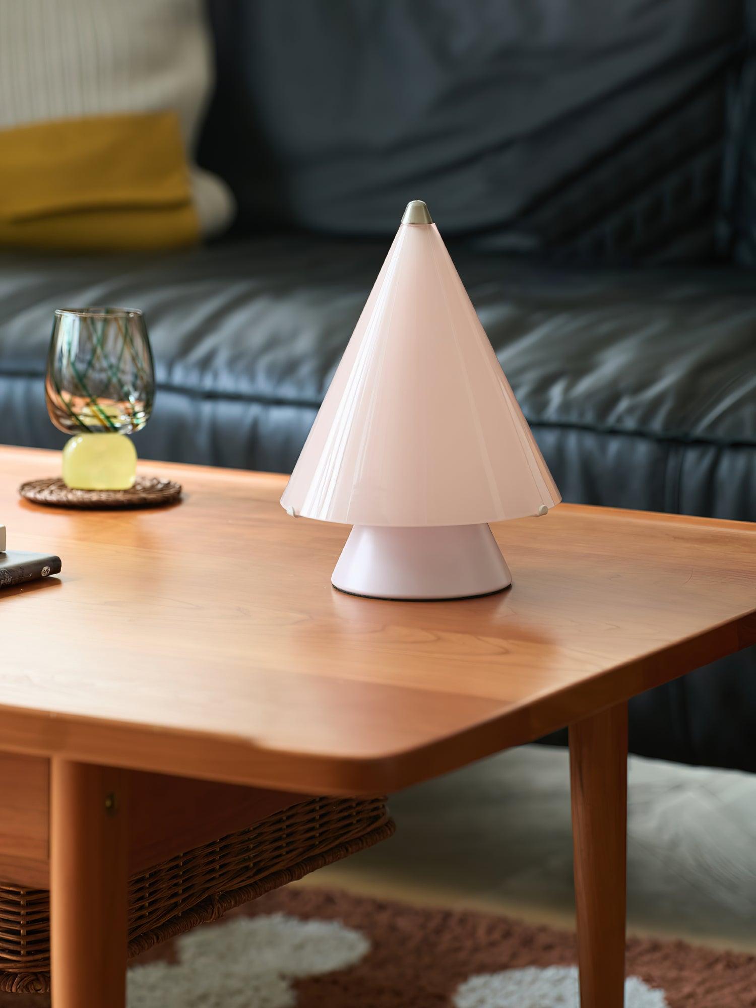 Modern Miza Glass LED Table Lamp Touch Control Dimmable Reading Light for Bedside and Office