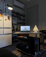Modern Miza Glass LED Table Lamp Touch Control Dimmable Reading Light for Bedside and Office