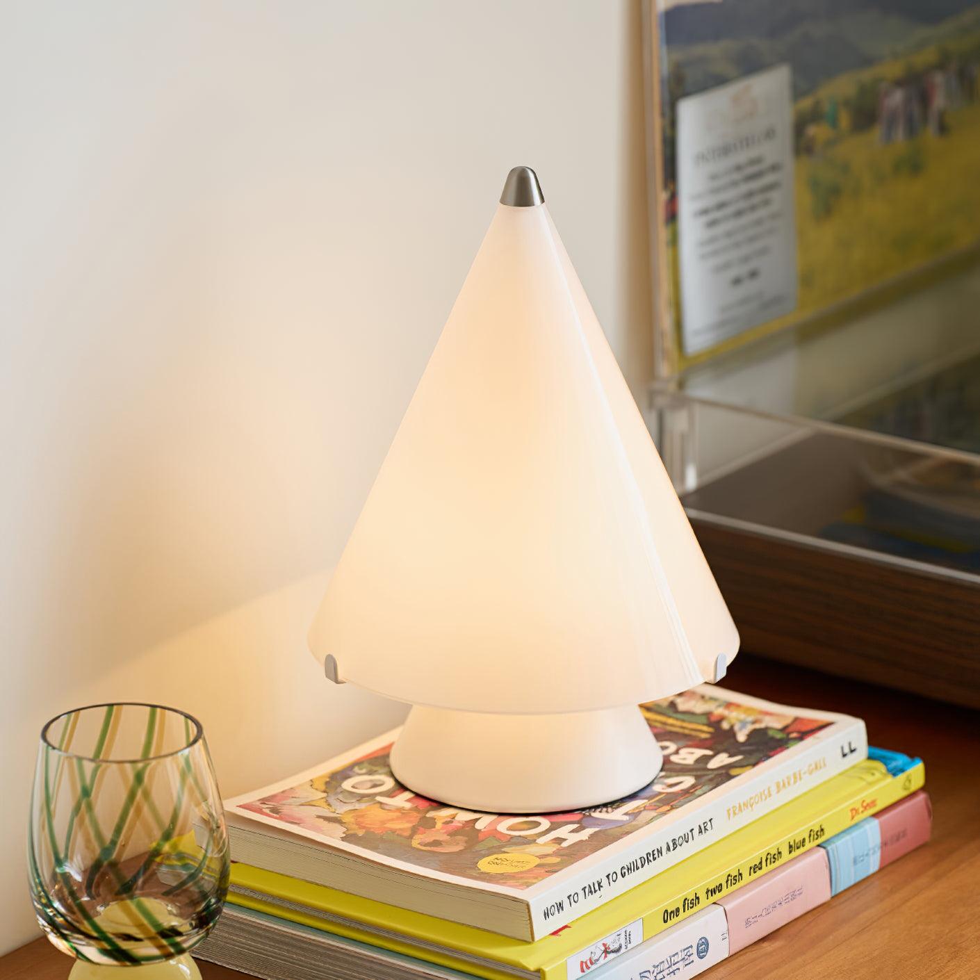 Modern Miza Glass LED Table Lamp Touch Control Dimmable Reading Light for Bedside and Office