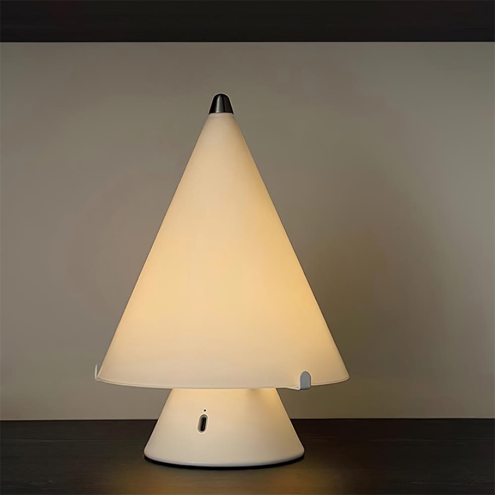 Modern Miza Glass LED Table Lamp Touch Control Dimmable Reading Light for Bedside and Office