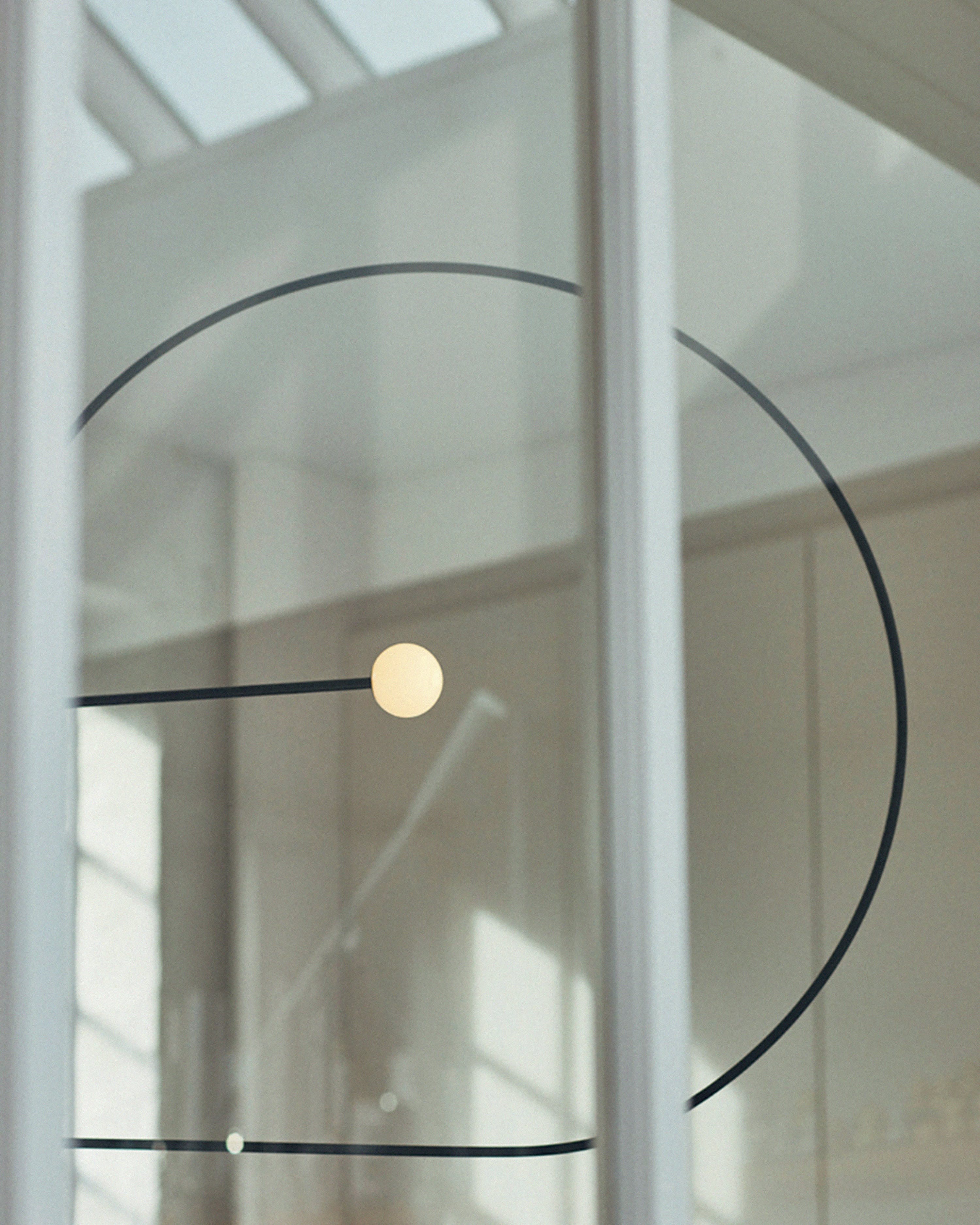 Modern Minimalist Linear Mobile Chandelier with Opal Glass Globes and Black Finish