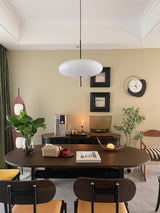 Model 2065 Mid Century Modern Pendant Lamp Opalescent Saucer Suspension Light