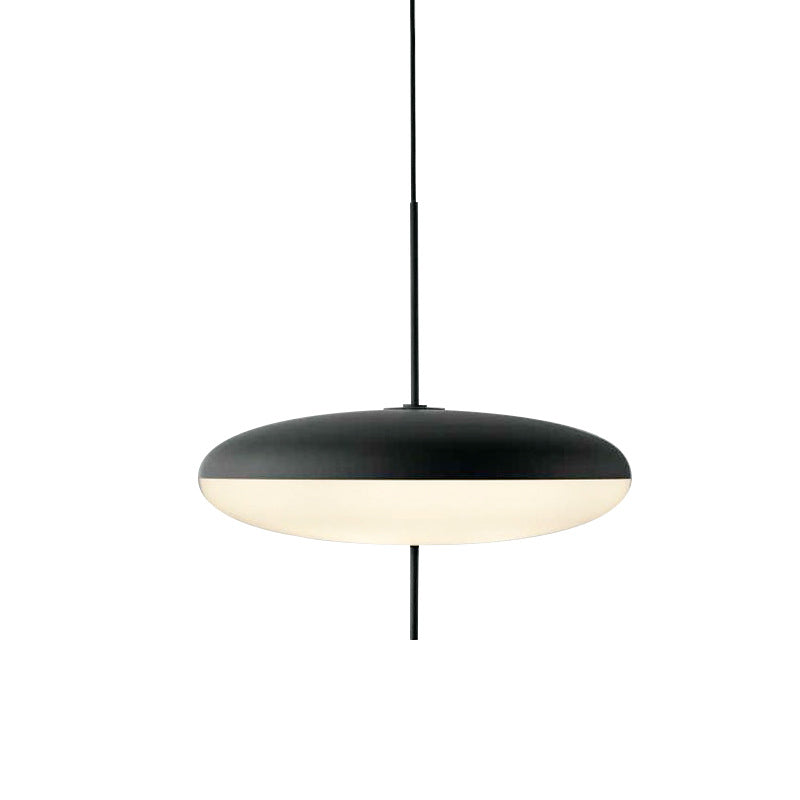 Model 2065 Mid Century Modern Pendant Lamp Opalescent Saucer Suspension Light