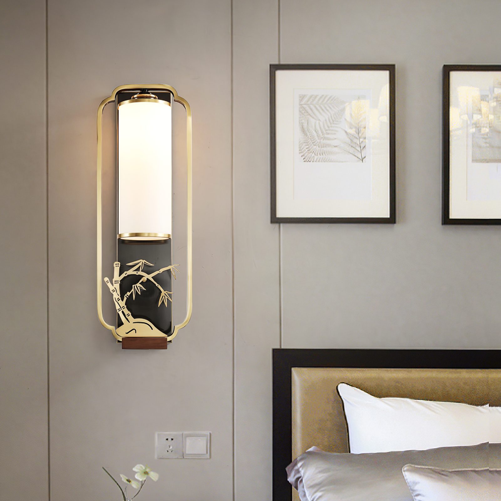 modern-chinese-wall-sconce-geometric-brass-and-white-glass-interior-accent-lighting