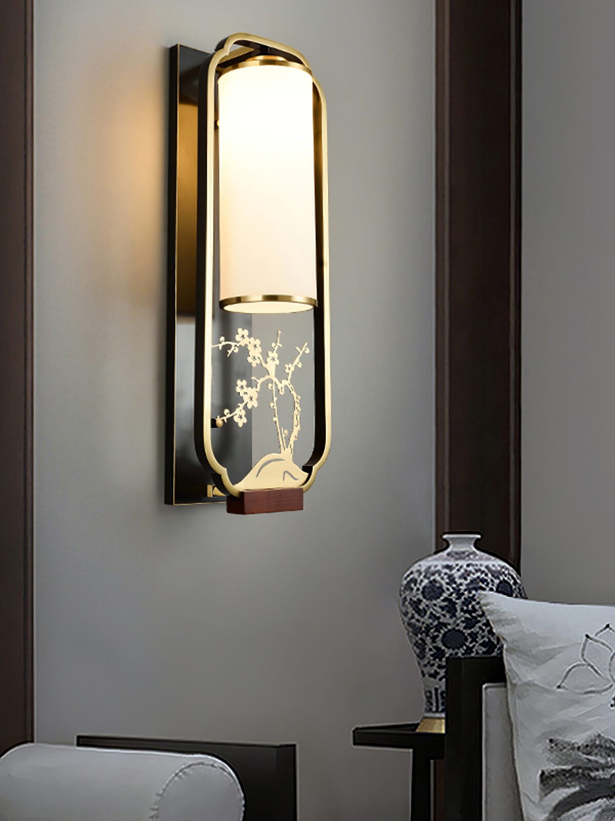 modern-chinese-wall-sconce-geometric-brass-and-white-glass-interior-accent-lighting