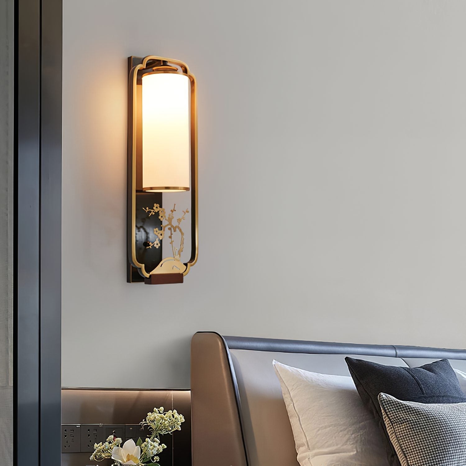 modern-chinese-wall-sconce-geometric-brass-and-white-glass-interior-accent-lighting