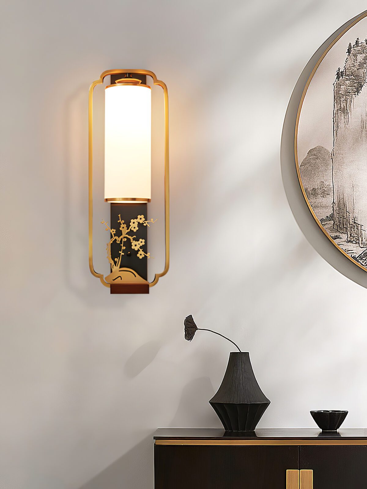 modern-chinese-wall-sconce-geometric-brass-and-white-glass-interior-accent-lighting