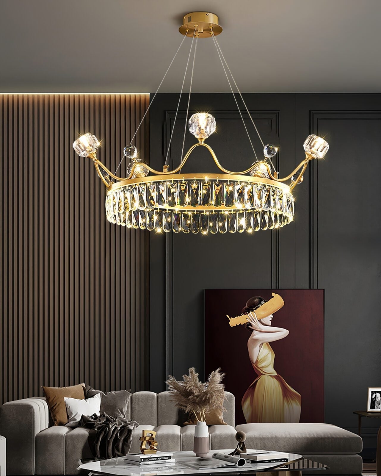 elegant-crown-design-crystal-chandelier-brass-hanging-light-with-three-color-led
