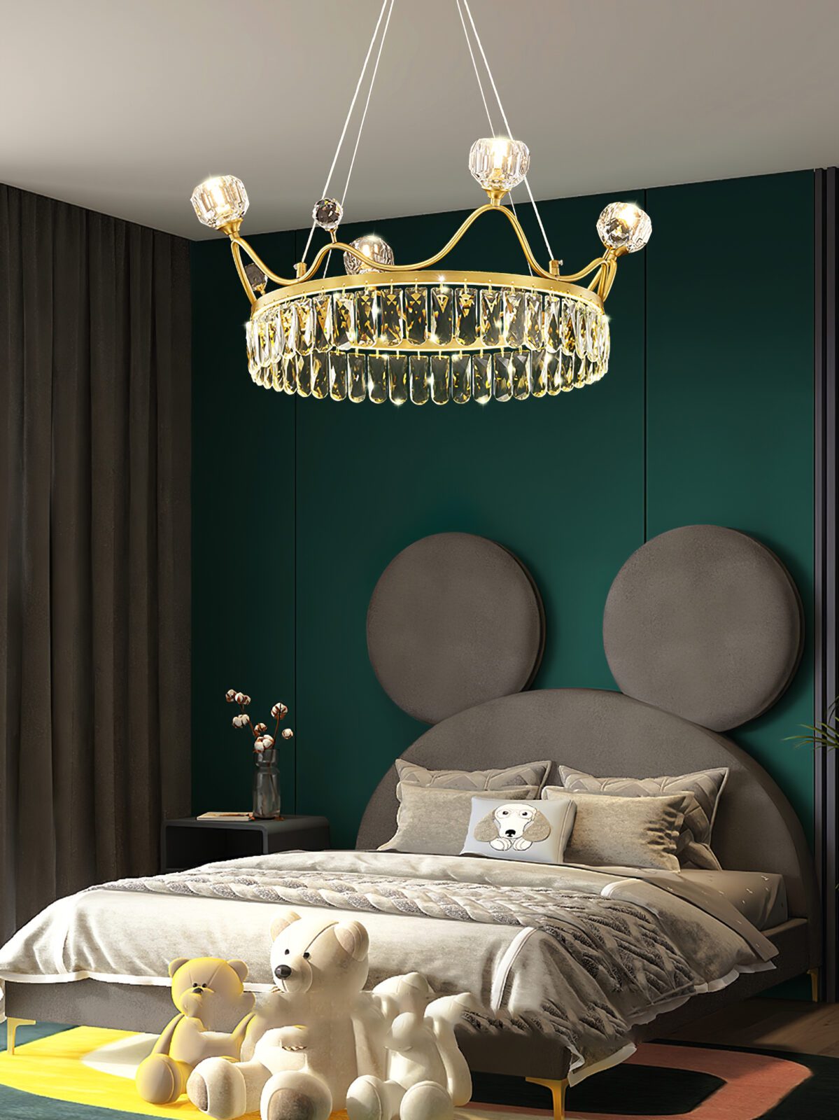 elegant-crown-design-crystal-chandelier-brass-hanging-light-with-three-color-led