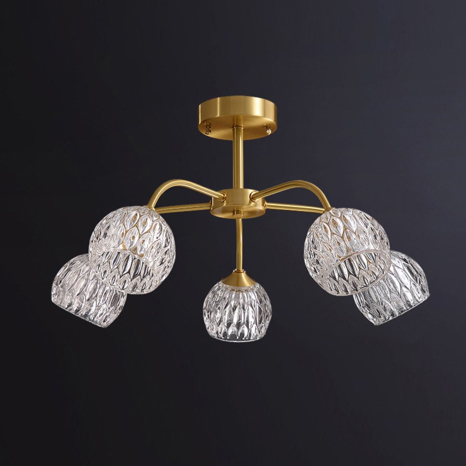 modern-gold-brass-and-textured-glass-ceiling-lamp-elegant-crystal-style-semi-flush-mount-lighting