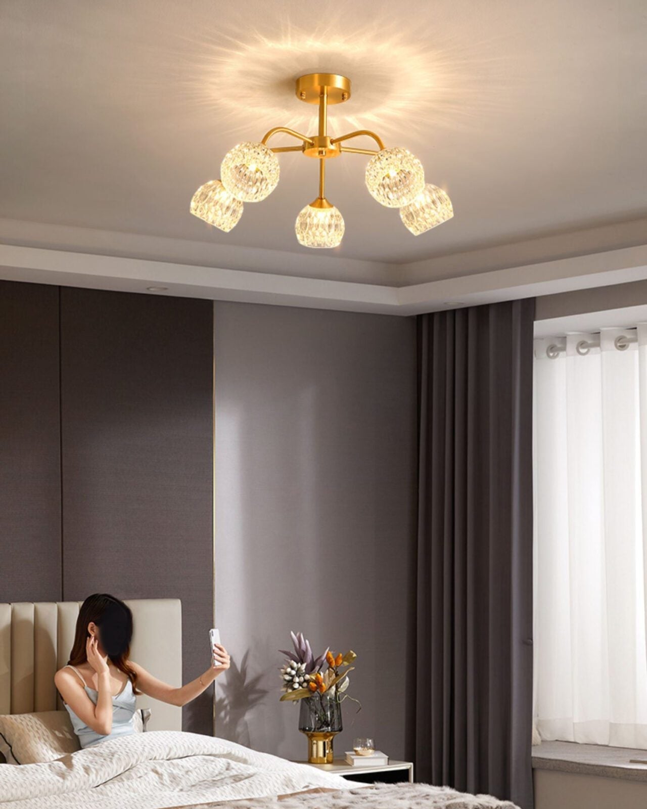 modern-gold-brass-and-textured-glass-ceiling-lamp-elegant-crystal-style-semi-flush-mount-lighting