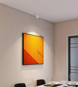 Minimalist Surface Mounted LED Ceiling Light with Aluminum Body and Ridged Accent