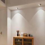 Minimalist Surface Mounted LED Ceiling Light with Aluminum Body and Ridged Accent