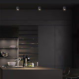 Minimalist Surface Mounted LED Ceiling Light with Aluminum Body and Ridged Accent