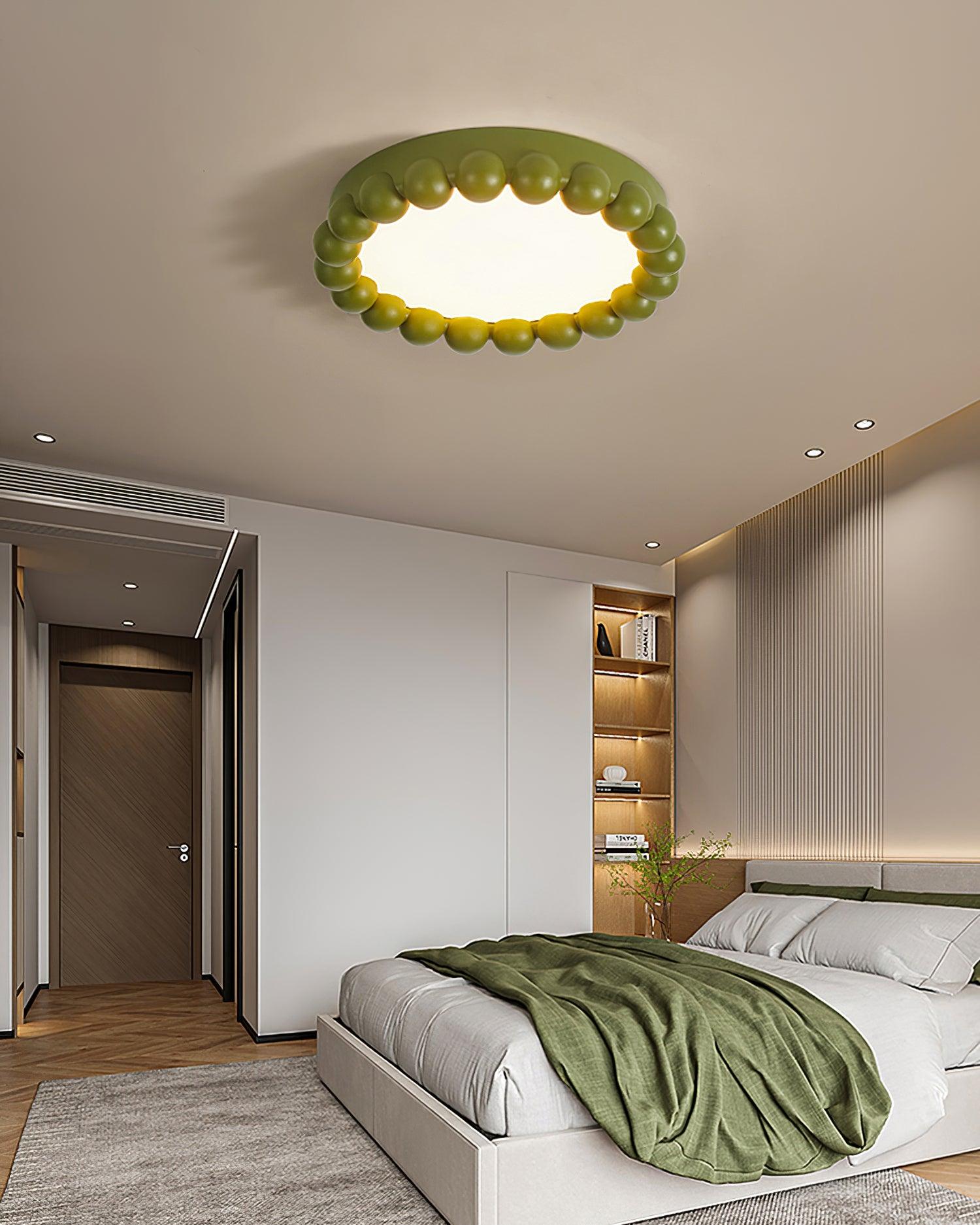 Molina Modern Resin Integrated LED Flush Mount Ceiling Light for Bedroom and Living Room