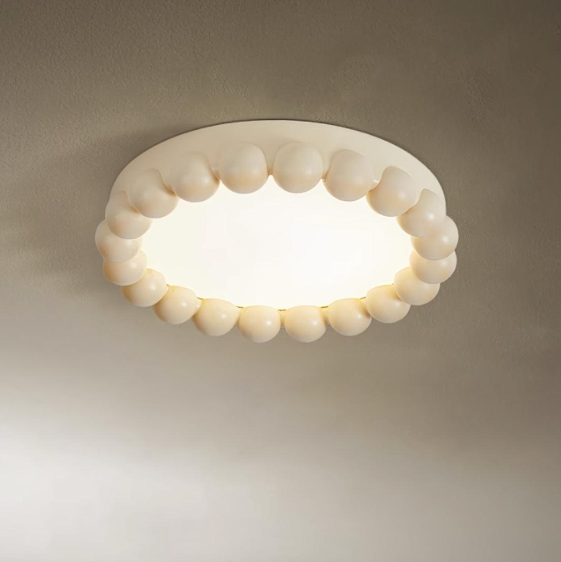 Molina Modern Resin Integrated LED Flush Mount Ceiling Light for Bedroom and Living Room