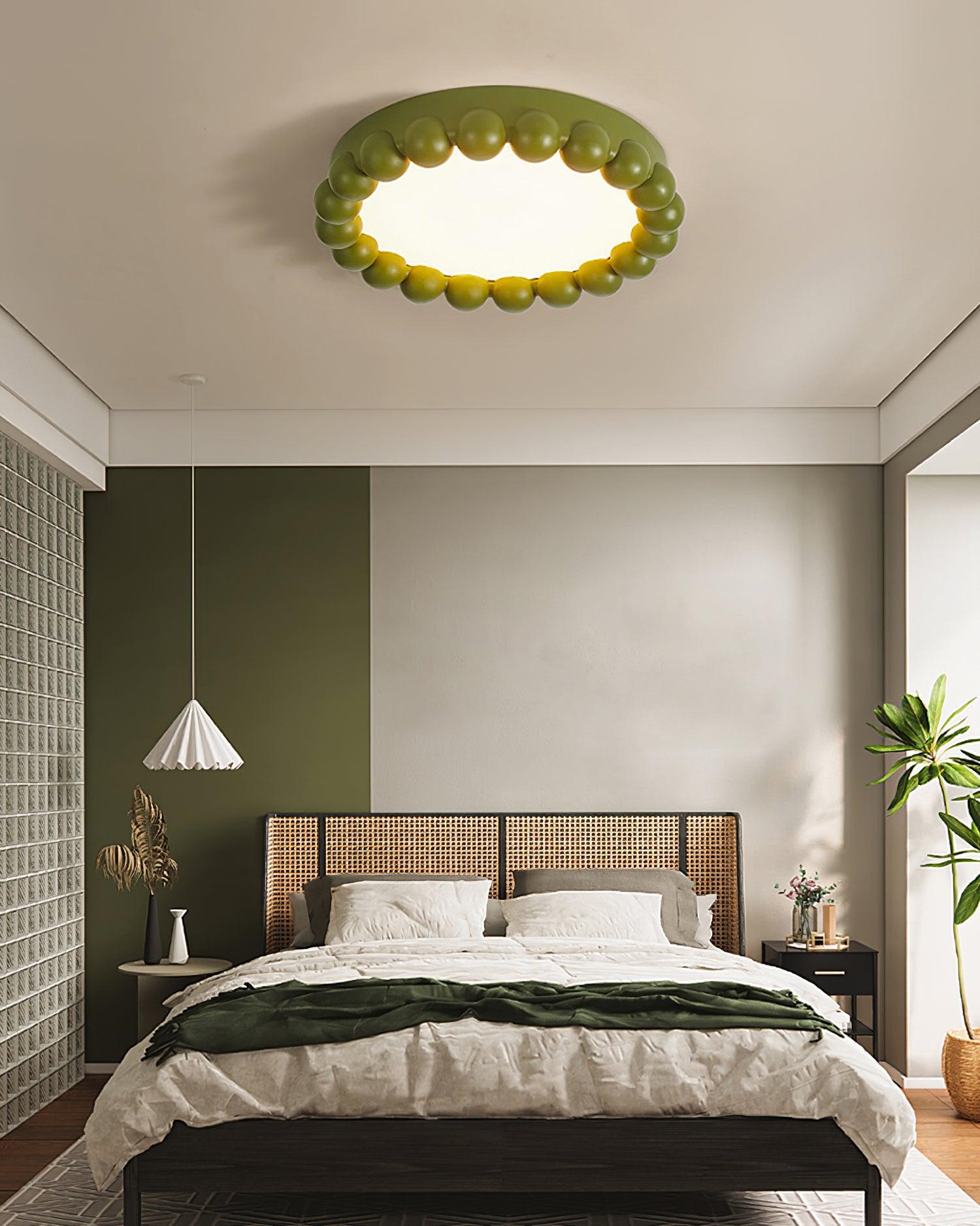 Molina Modern Resin Integrated LED Flush Mount Ceiling Light for Bedroom and Living Room