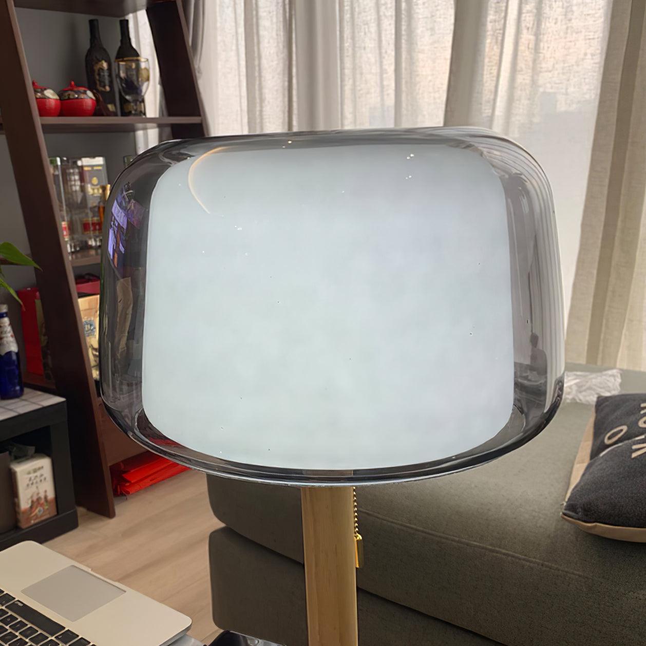 Mona Modern Glass Table Lamp with Marble Base for Elegant Interior Task Lighting