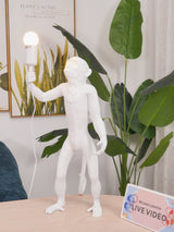 Sitting Monkey Resin Table Lamp Whimsical Animal Sculpture Desk Light for Living Room