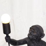 Sitting Monkey Resin Table Lamp Whimsical Animal Sculpture Desk Light for Living Room