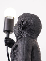 Sitting Monkey Resin Table Lamp Whimsical Animal Sculpture Desk Light for Living Room
